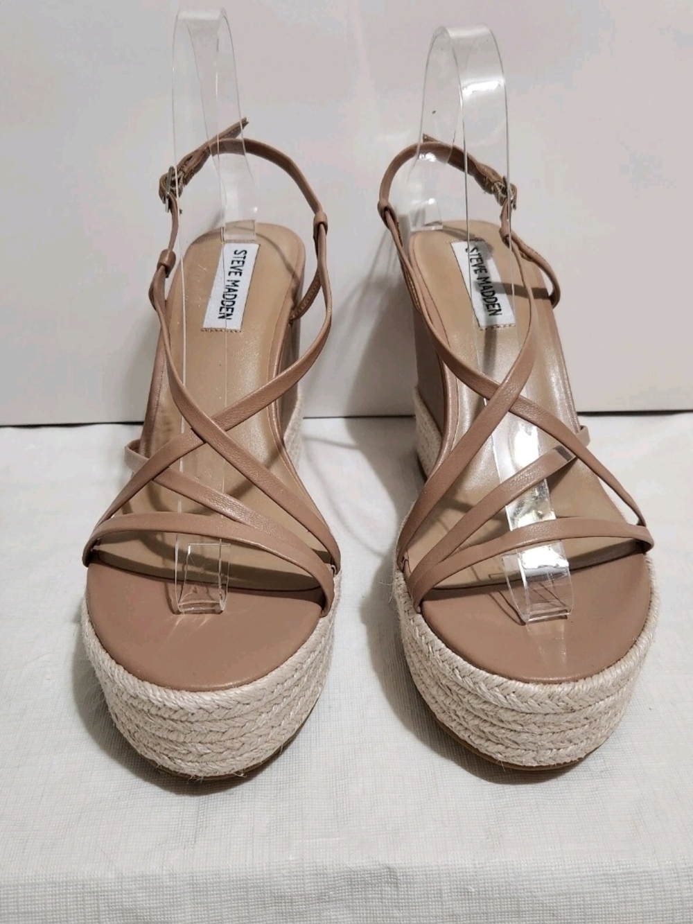 Steve Madden Women's Size 9.5  Tan Espadrille Platform Sandals